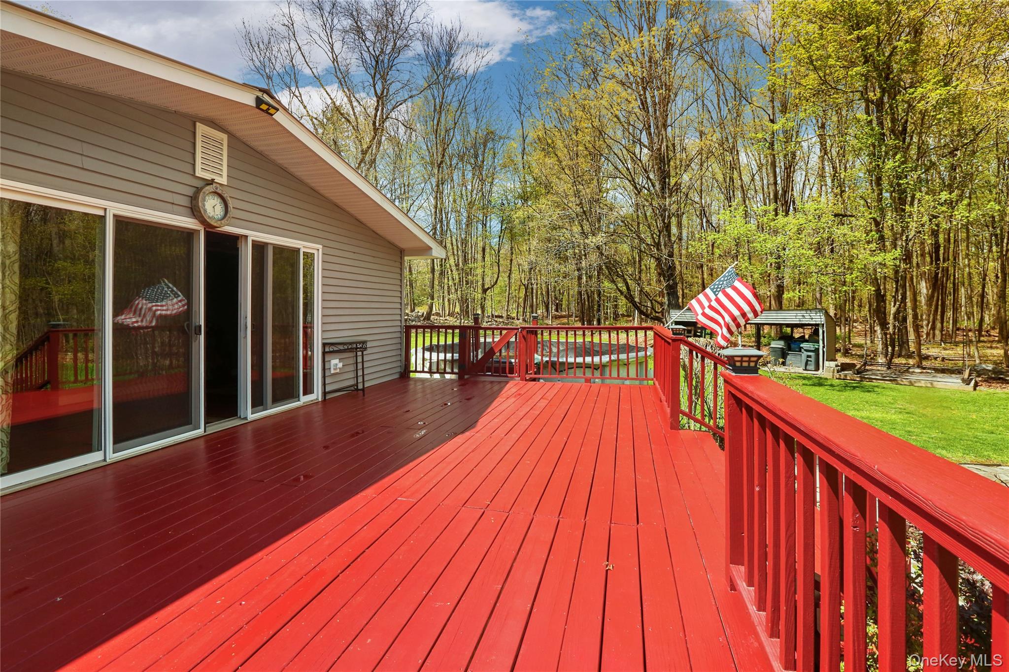 650 Granite Road Kerhonkson, NY 12446 - Photo 25 of 38 a view of outdoor space with wooden deck and furniture