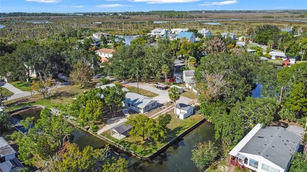 an aerial view of multiple house