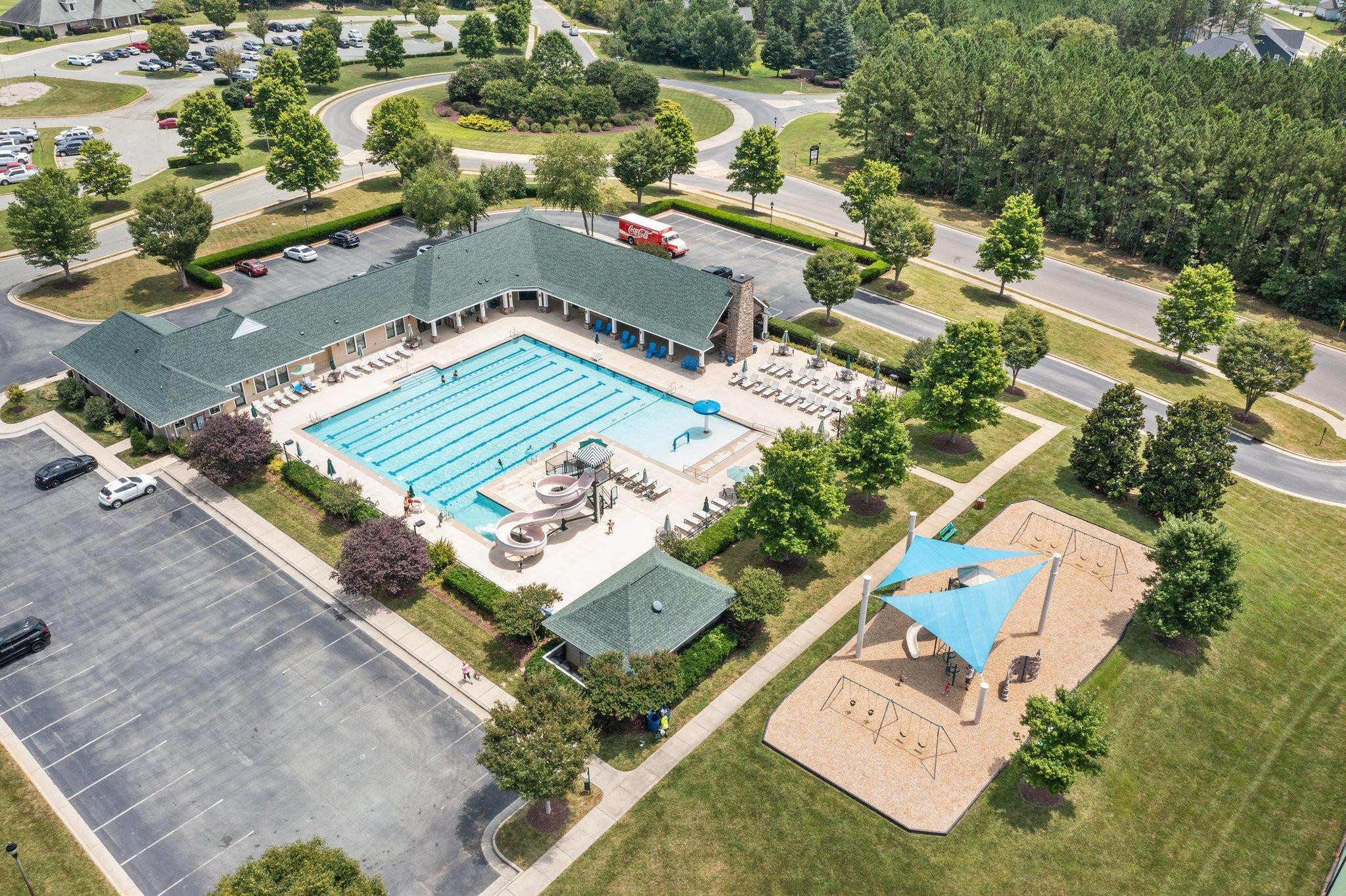 116 Brandy Mill Pittsboro, NC 27312 - Photo 42 of 47 an aerial view of residential houses with outdoor space