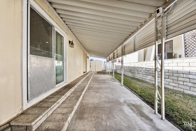 a view of a porch of the house