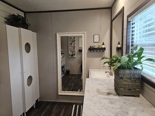 a view of bathroom with a shower