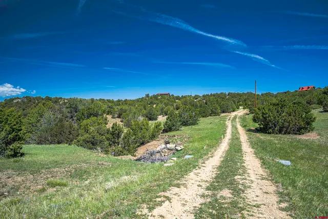a view of an outdoor space and mountain view