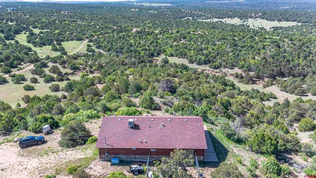 a view of a city with mountain