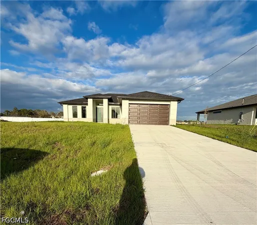 a house view with a garden space
