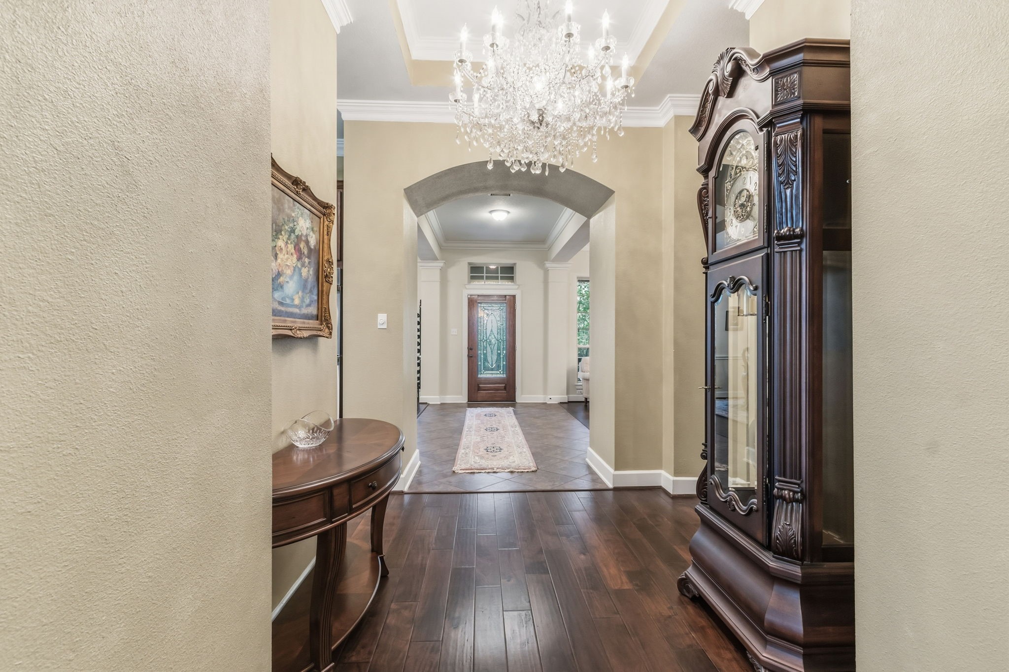 7514 Saddle Blanket Drive Waller, TX 77484 - Photo 7 of 50 A view towards the elegant foyer. The chandelier is excluded from the sale.