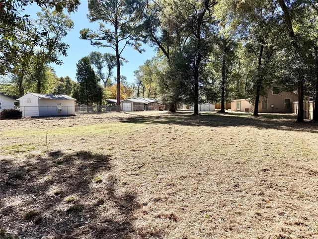 a view of a yard with snow