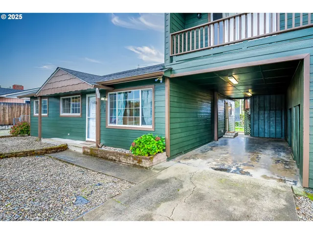 a view of a house with a porch