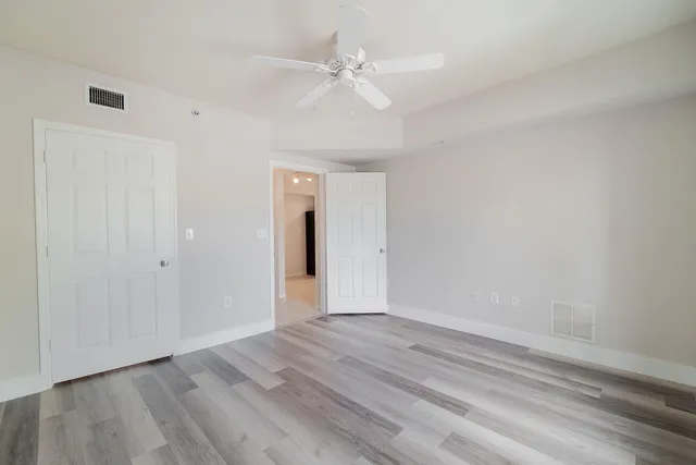 a view of small space with racks on the wall