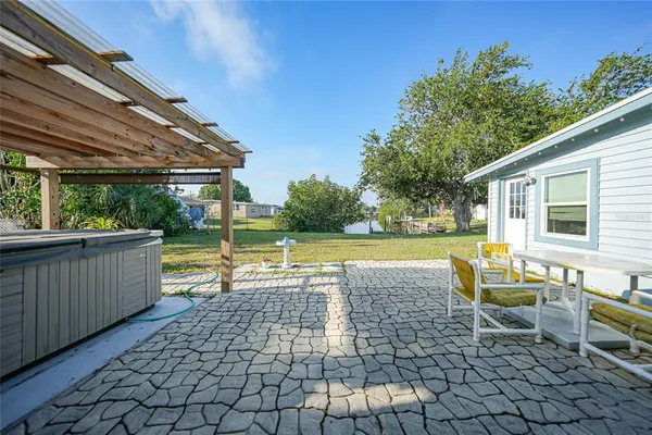 a house view with a garden space