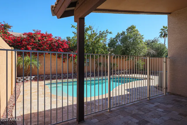 a view of a backyard with a garden
