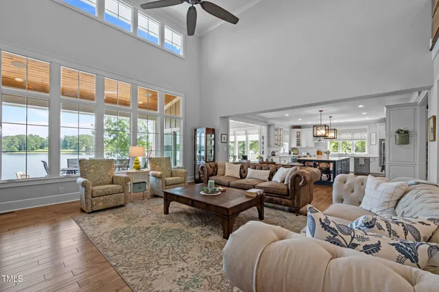 a large kitchen with lots of counter space and a sink
