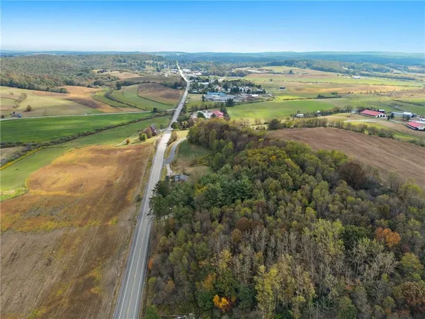 a view of an ocean and city