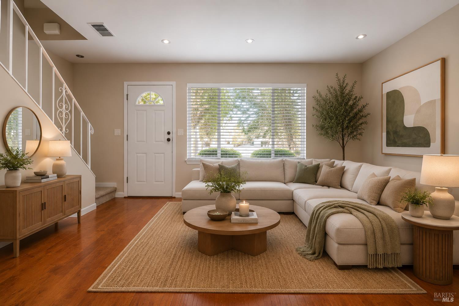 303 Algiers Court Santa Rosa, CA 95409 - Photo 2 of 27 Living room virtually staged to help visualize the space's potential.