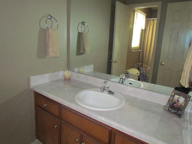 471 Old Hunters Point Pike North Lebanon, TN 37087 - Photo 4 of 16 Master bath has single vanity, vinyl flooring and a separate room for the toilet and shower.