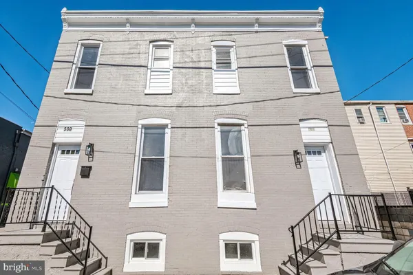 a front view of a building