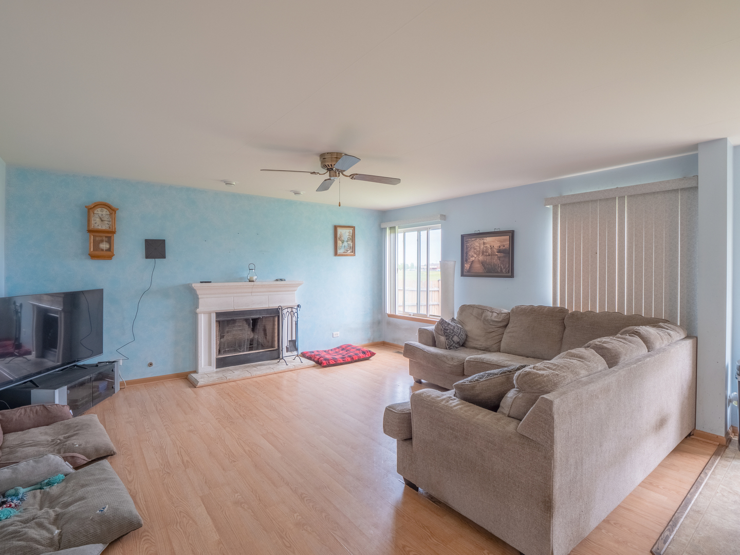 26956 West Hemlock Road Channahon, IL 60410 - Photo 5 of 17 a living room with furniture and a fireplace
