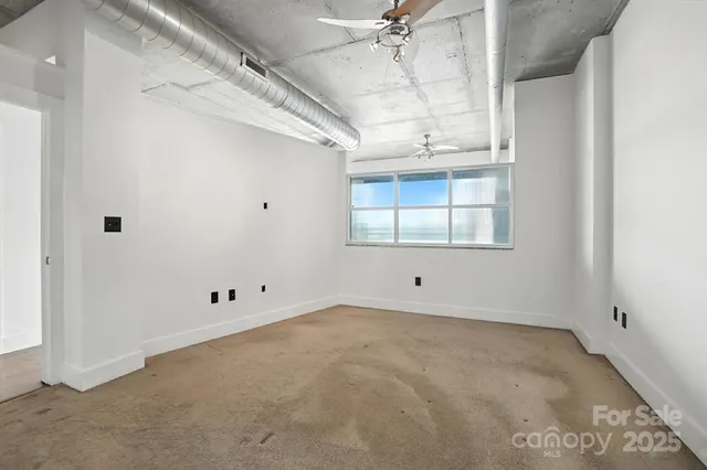 an empty room with a window