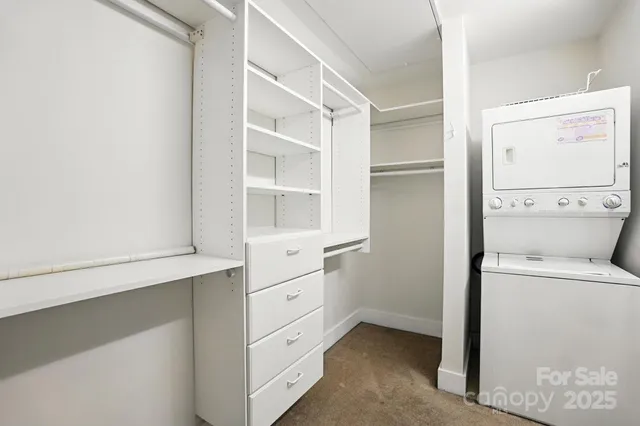 a room with storage and utility room