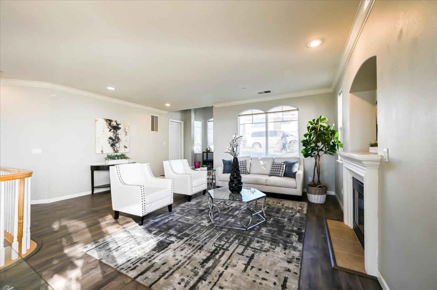 208 Goodwin Drive San Bruno, CA 94066 - Photo 4 of 45 a living room with furniture and a fireplace