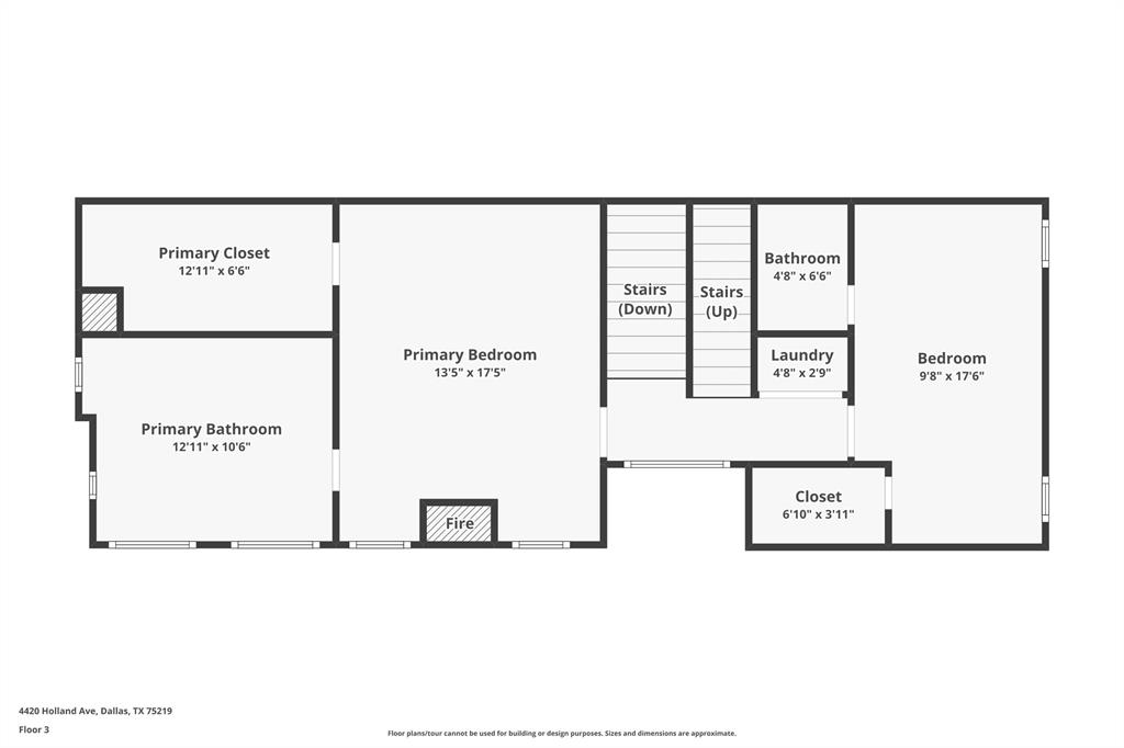4420 Holland Avenue, Unit A Dallas, TX 75219 - Photo 31 of 32 a picture of a floor plan