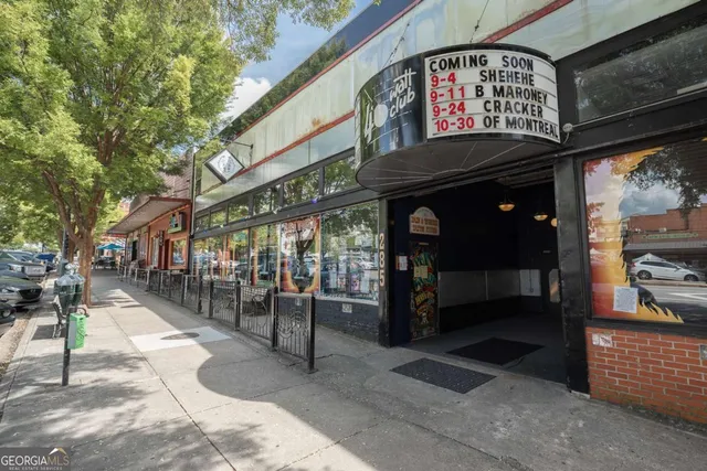 a view of a building with a outdoor space