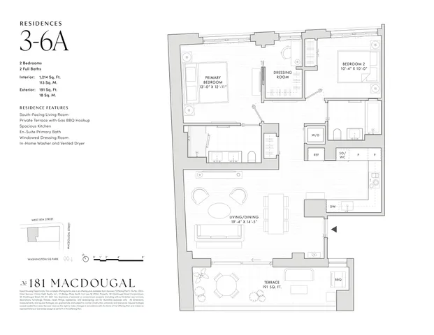 a front view of a building