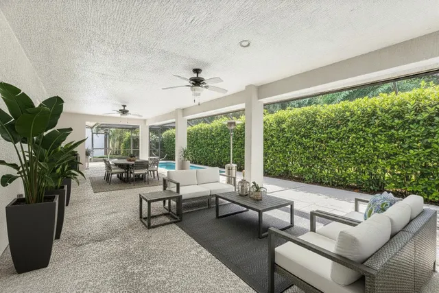 a view of outdoor space yard deck patio and swimming pool