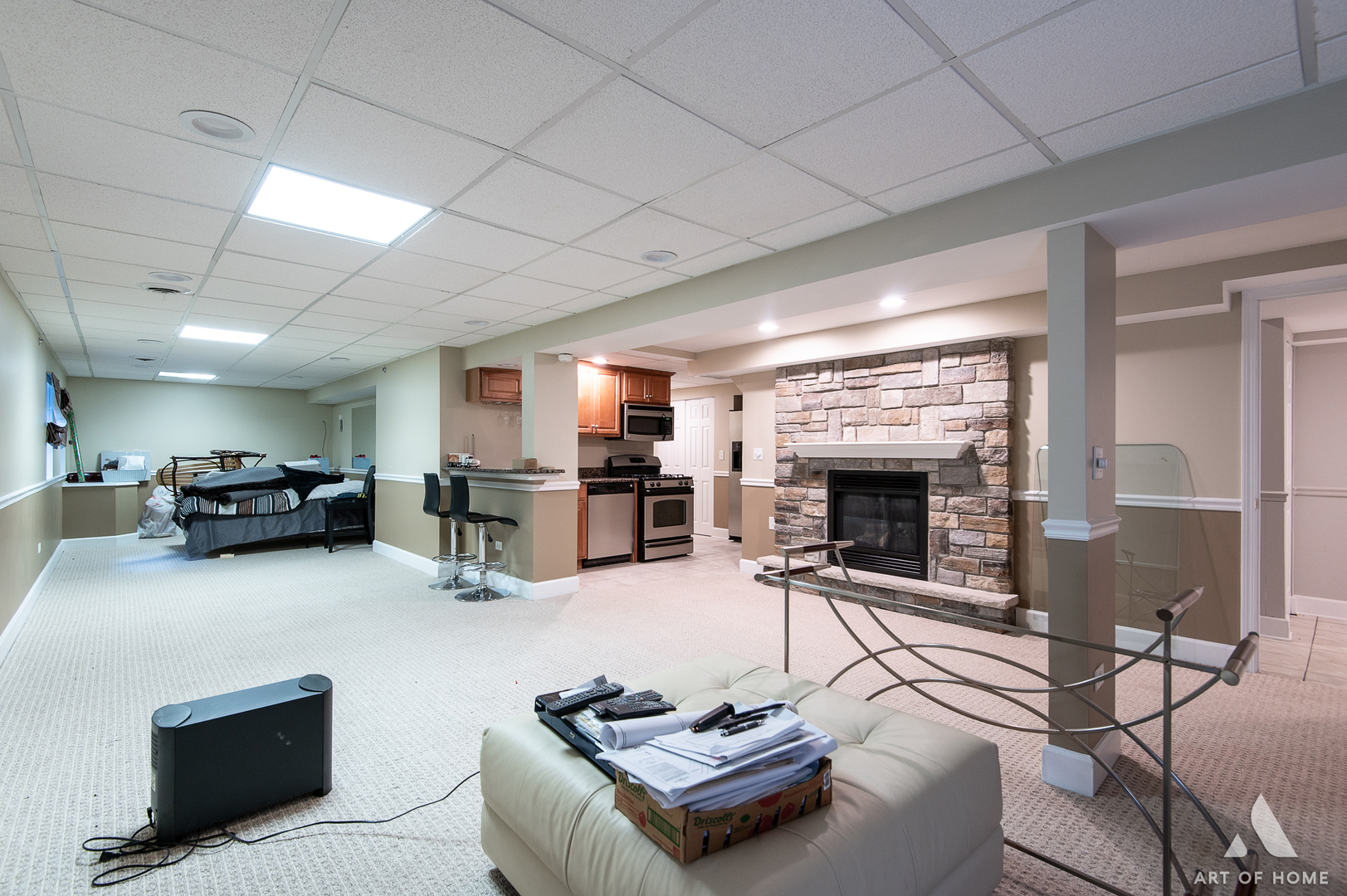 10646 Golf Road Orland Park, IL 60462 - Photo 43 of 55 a living room with furniture a fireplace and a table