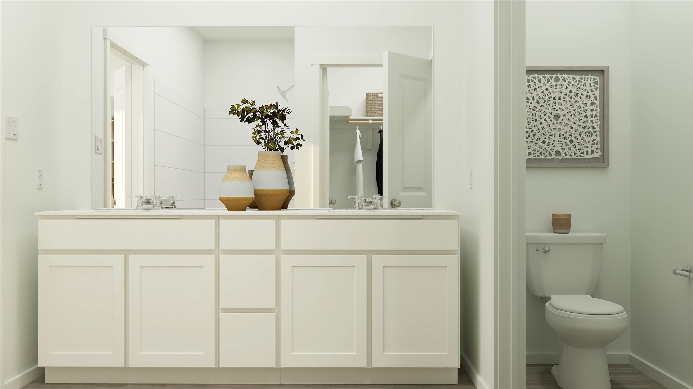 17917 Nashville Warbler Road Pflugerville, TX 78660 - Photo 19 of 24 a bathroom with a toilet sink and mirror