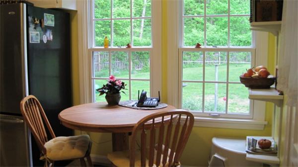 75 Amherst Road Leverett, MA 01054 - Photo 6 of 22 a view of a dining room with furniture window and outside view