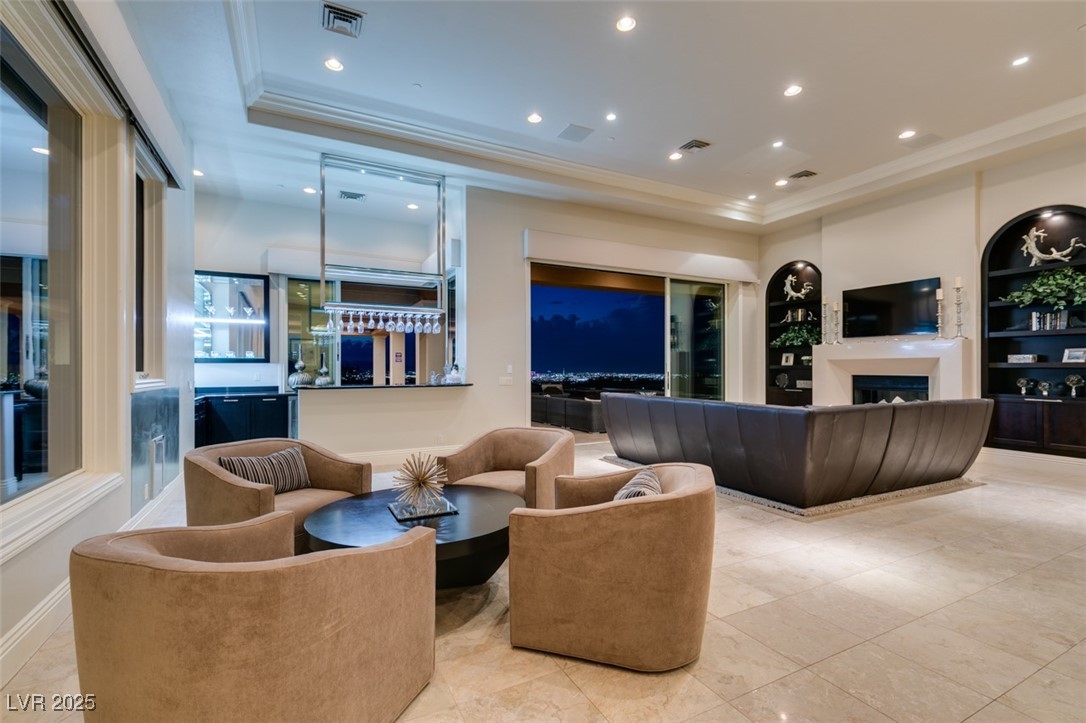 4 Awbrey Court Henderson, NV 89052 - Photo 28 of 72 Building lobby with recessed lighting and ornamental molding