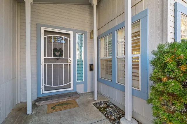 a view of front door of house