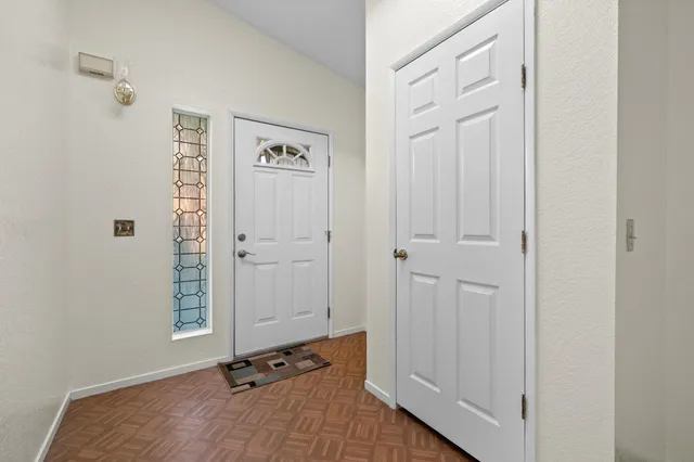 an empty room with entrance