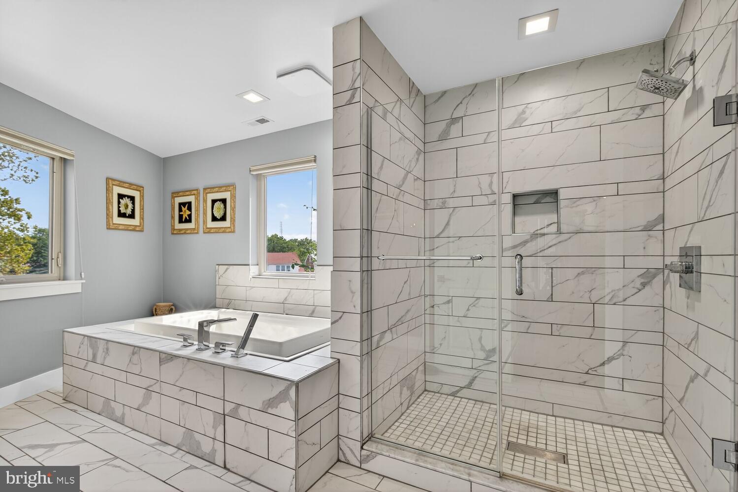 5700 Blair Road Northeast Washington, DC 20011 - Photo 31 of 45 a bathroom with a sink mirror and shower