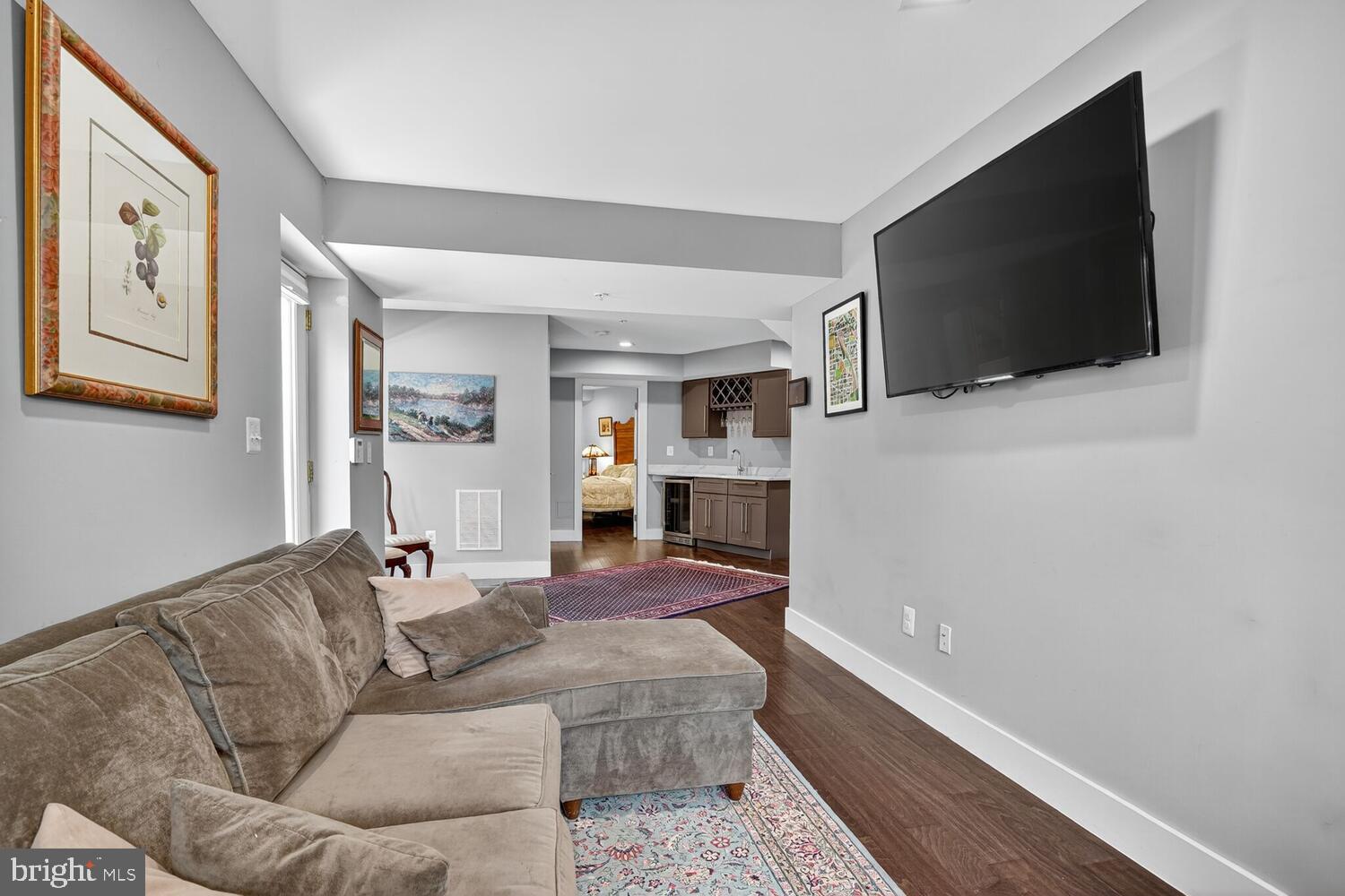 5700 Blair Road Northeast Washington, DC 20011 - Photo 34 of 45 a living room with furniture and a flat screen tv