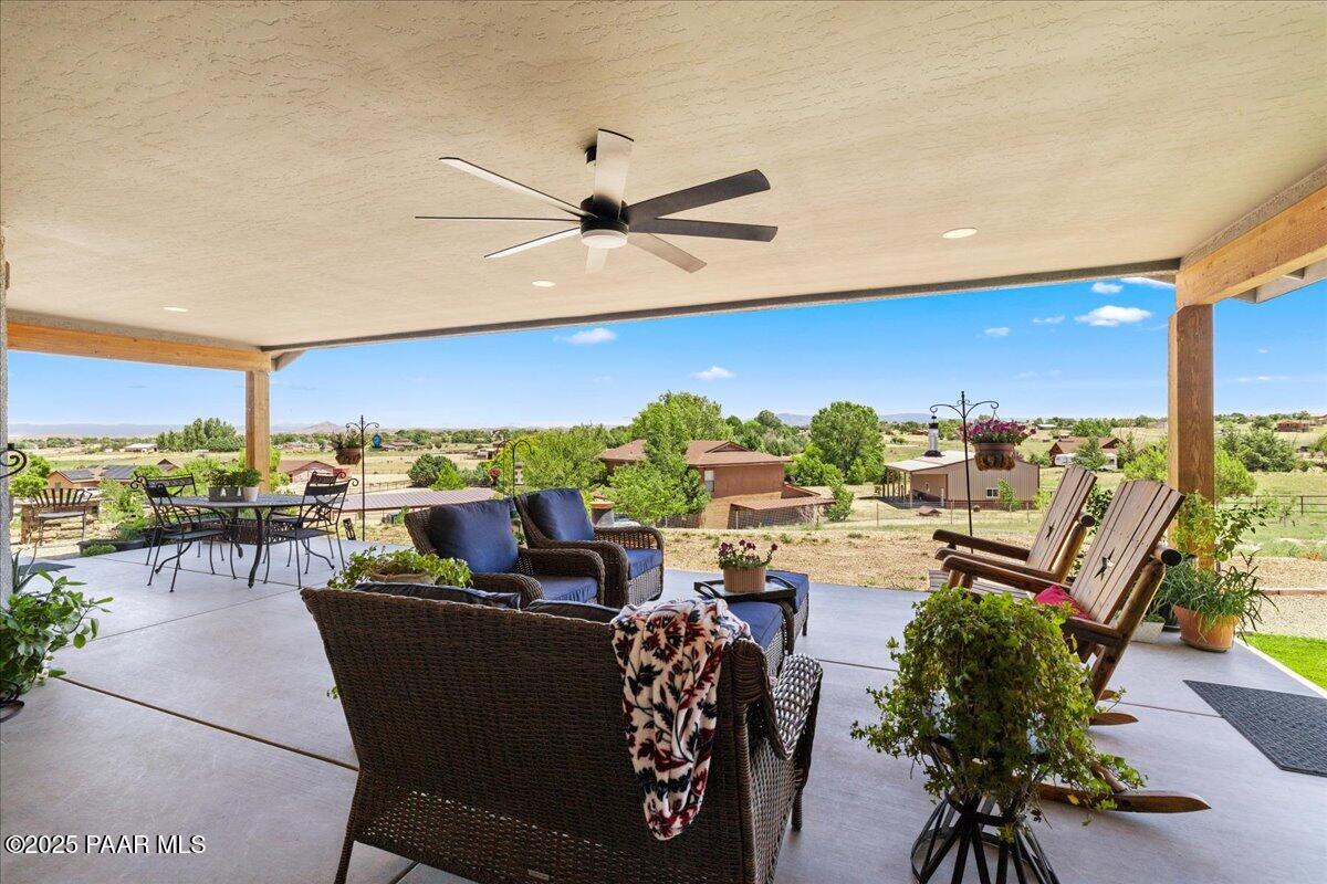 1617 Windmill Way Chino Valley, AZ 86323 - Photo 28 of 42 a view of a terrace with furniture and a patio