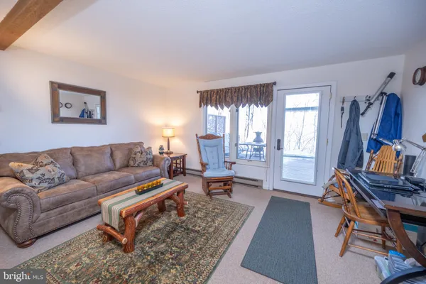 a outdoor space with wooden benches