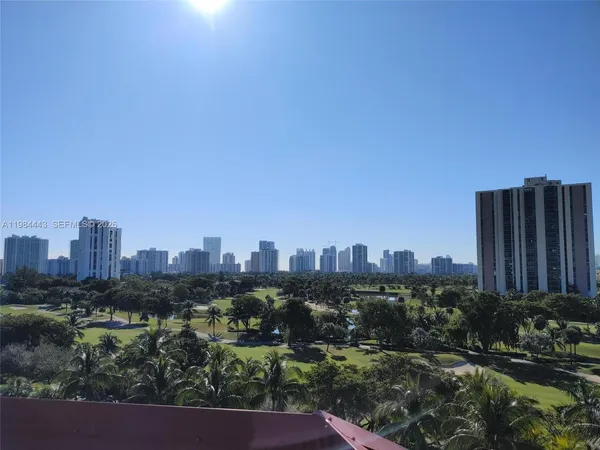 a view of city and a tall buildings