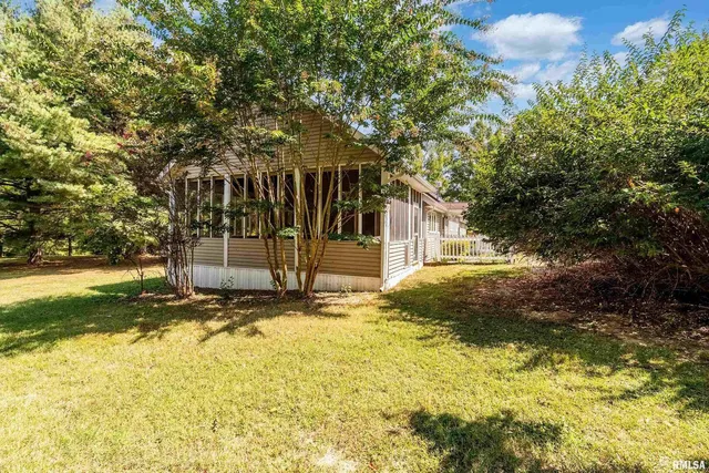 a view of a yard with a trees