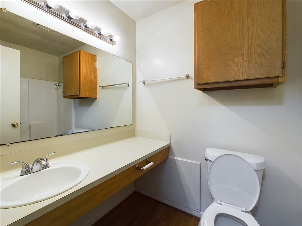 1221 April Bloom, Unit AB College Station, TX 77840 - Photo 25 of 31 a bathroom with a sink and a mirror