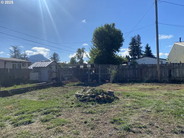 a backyard of a house