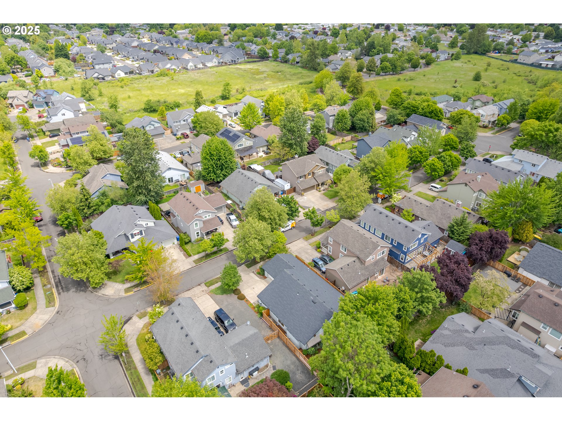 5470 Jeffrey Way Eugene, OR 97402 - Photo 48 of 48 an aerial view of residential houses with outdoor space and trees