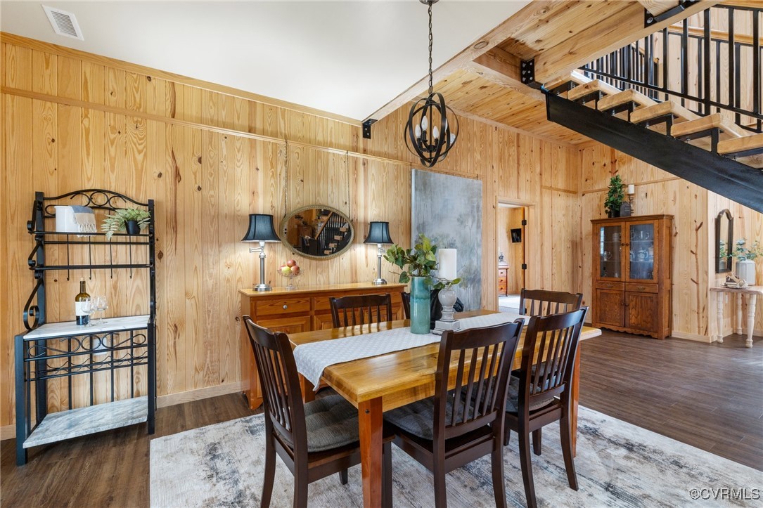 3798 Riddles Bridge Road Goochland, VA 23063 - Photo 12 of 31 a dining room with furniture and wooden floor