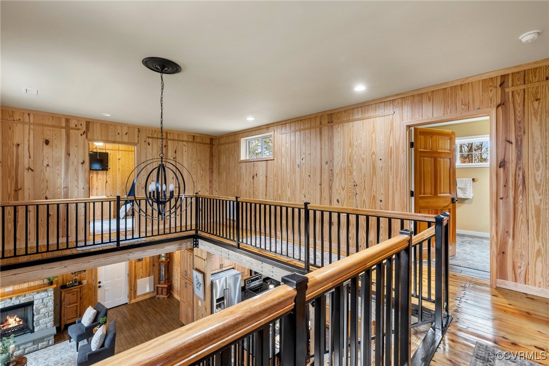 3798 Riddles Bridge Road Goochland, VA 23063 - Photo 20 of 31 a view of staircase with railing and white walls