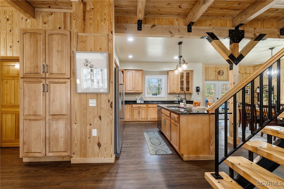 3798 Riddles Bridge Road Goochland, VA 23063 - Photo 8 of 31 a view of a kitchen with wooden floor and electronic appliances
