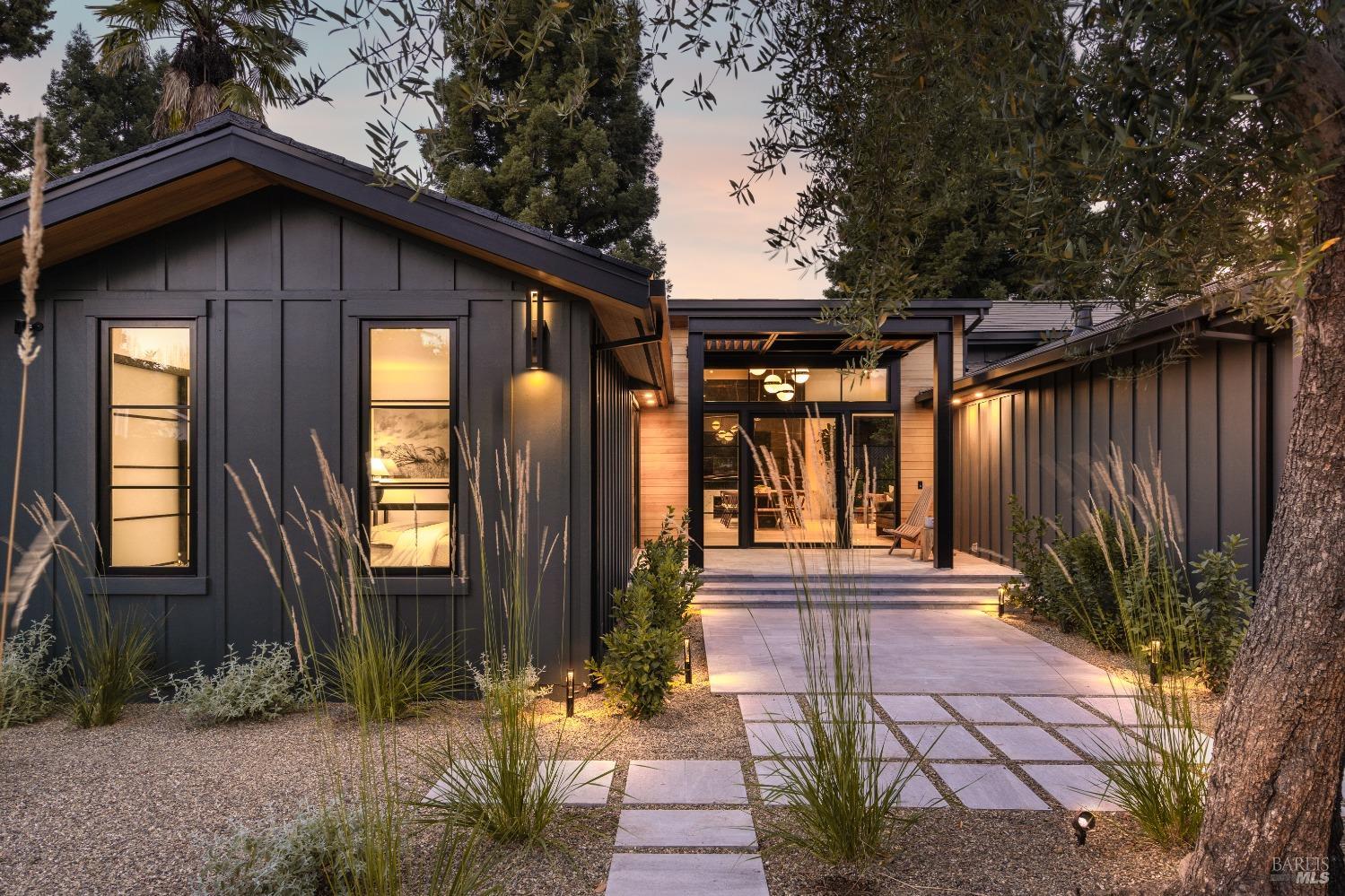 a front view of a house