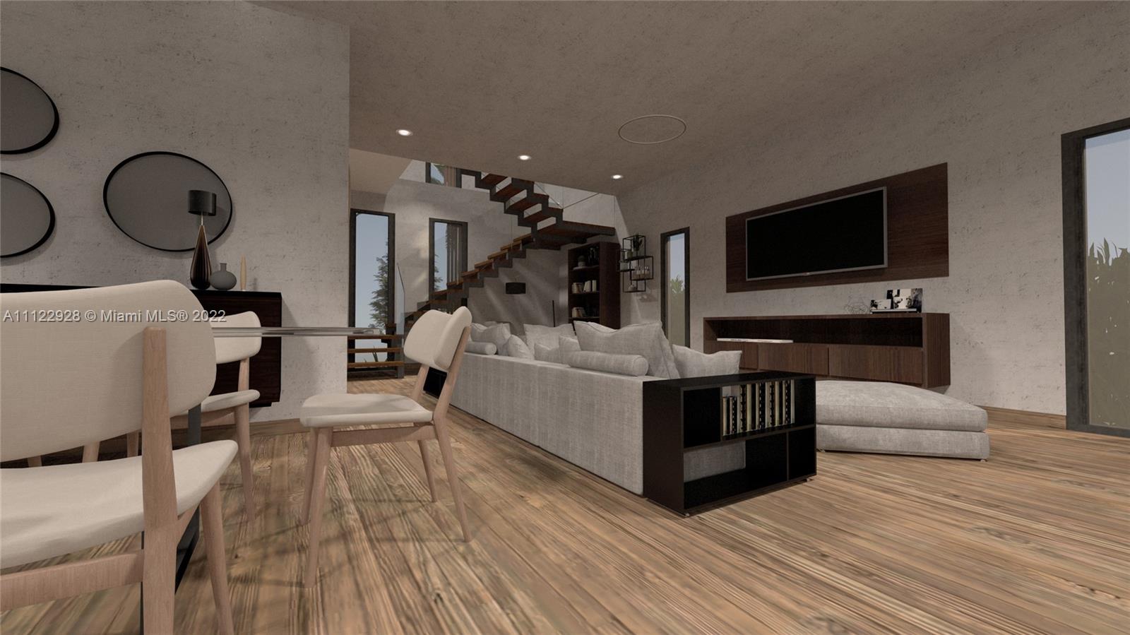 4364 Alton Road Miami Beach, FL 33140 - Photo 8 of 14 a living room with furniture and a flat screen tv