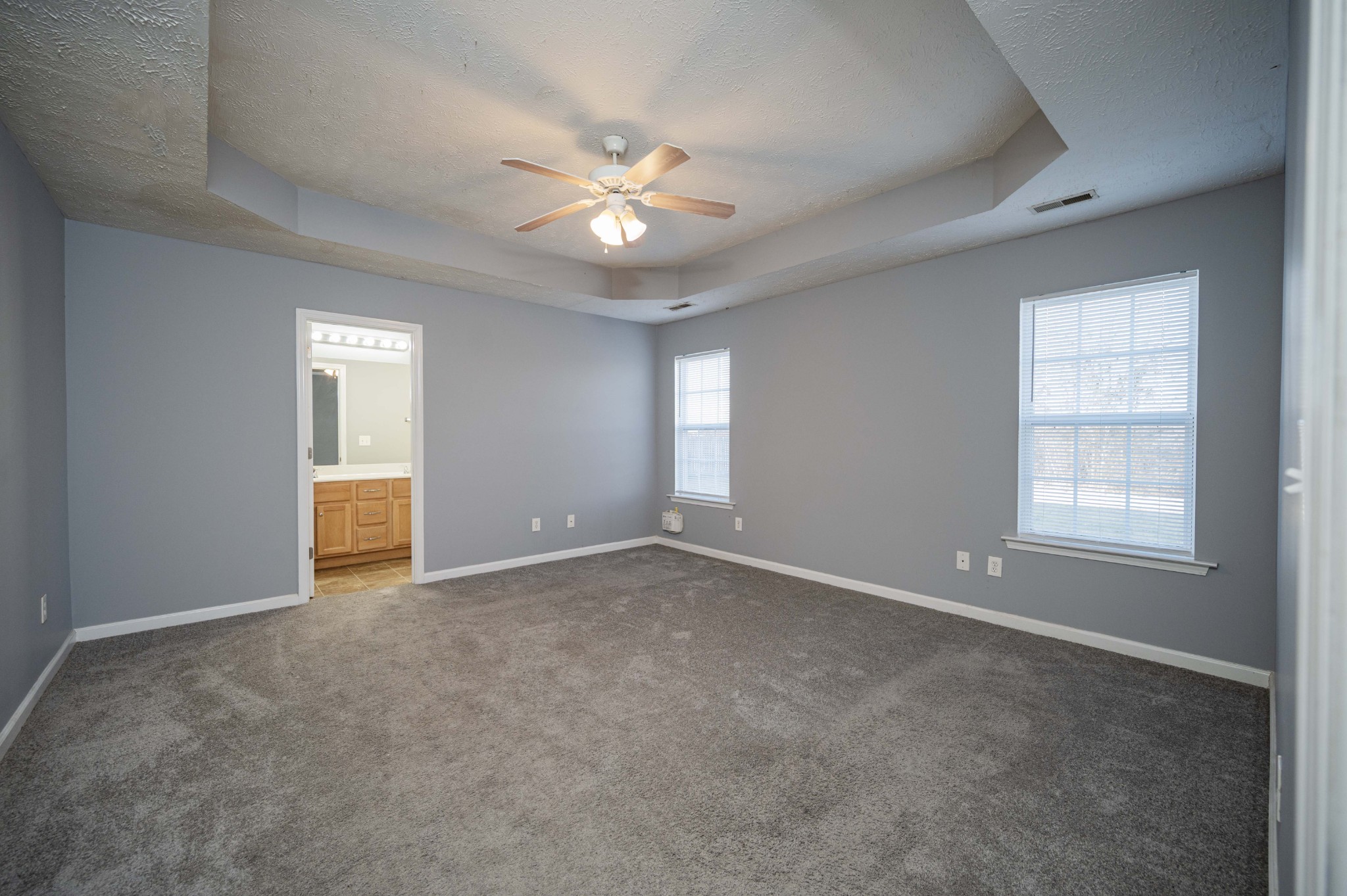 3039 Ridgewood Drive Christiana, TN 37037 - Photo 13 of 20 an empty room with windows and chandelier fan