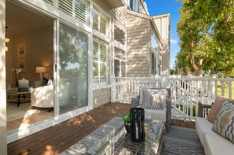 a view of balcony with couch