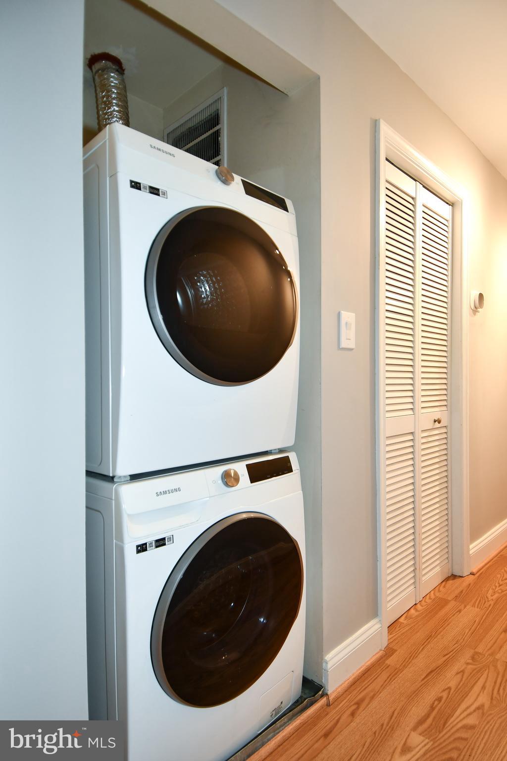718 Park Road Northwest, Unit 4 Washington, DC 20010 - Photo 13 of 18 a view of a storage & utility room with a washer and dryer